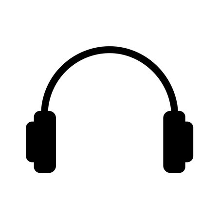 headset icon vector template illustration logo designのイラスト素材