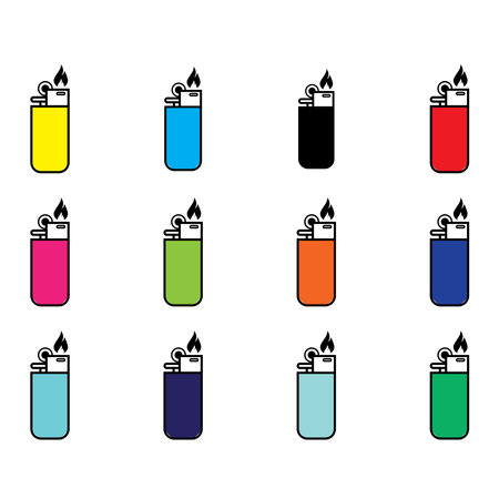 lighter icon vector template illustration logo designのイラスト素材