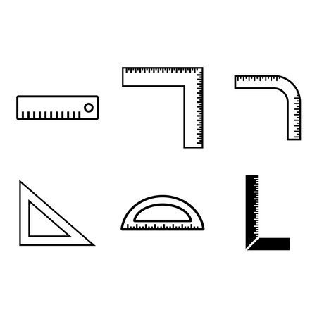 ruler icon vector template illustration logo designのイラスト素材