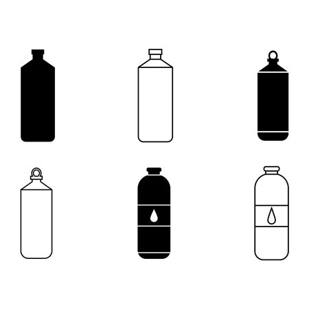 water bottle icon vector template illustration logo designのイラスト素材
