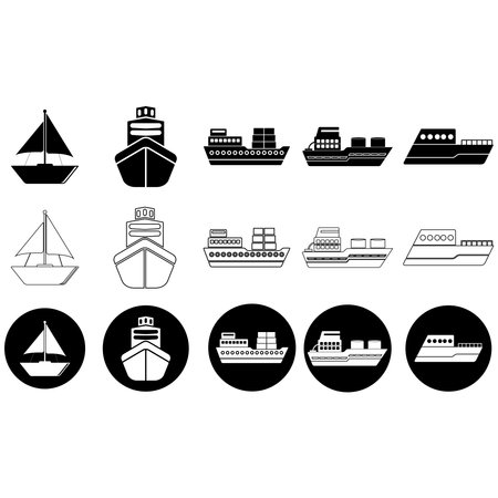 boat icon vector template illustration logo designのイラスト素材