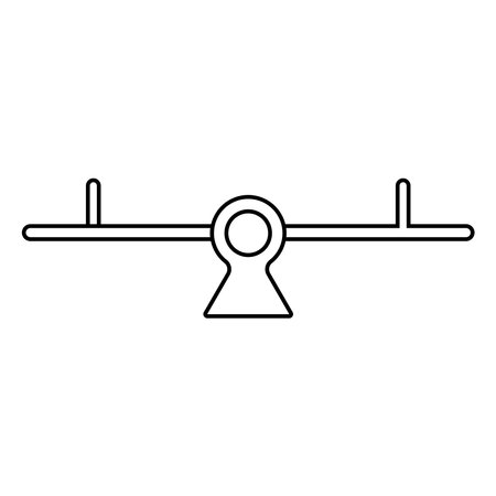 seesaw icon vector template illustration logo designのイラスト素材