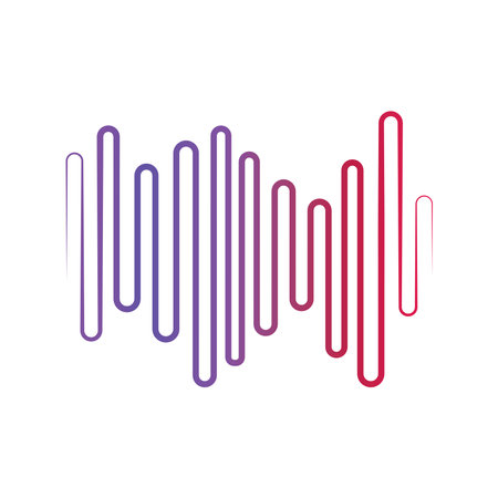 sound wave icon vector template illustration logo designのイラスト素材