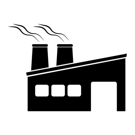 factory building icon vector template illustration logo designのイラスト素材