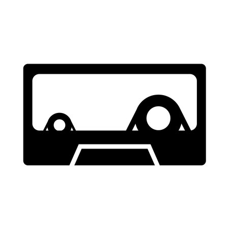 cassette icon vector template illustration logo designのイラスト素材