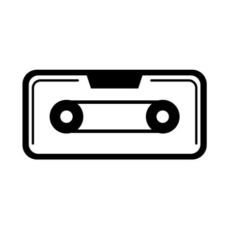 cassette icon vector template illustration logo designのイラスト素材