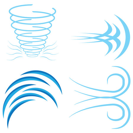wind icon vector template illustration logo designのイラスト素材