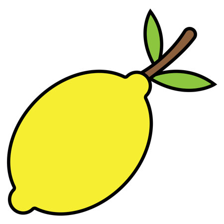 lemon icon vector template illustration logo designのイラスト素材