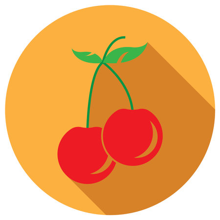 cherry icon vector template illustration logo designのイラスト素材
