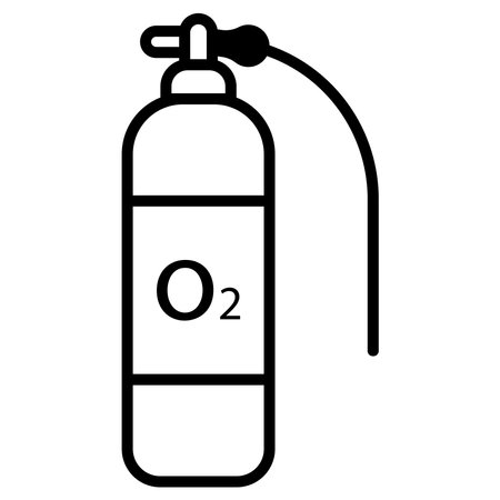 oxygen cylinder icon vector template illustration logo designのイラスト素材