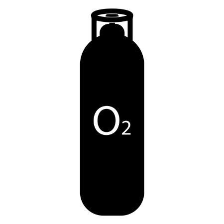 oxygen cylinder icon vector template illustration logo designのイラスト素材