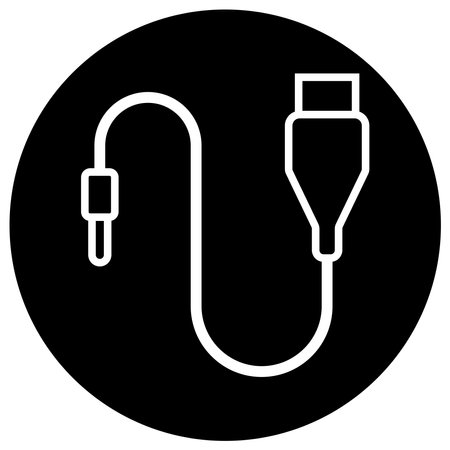 cable icon vector template illustration logo designのイラスト素材