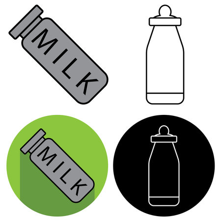 milk bottle icon vector template illustration designのイラスト素材