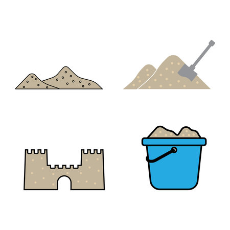sand icon vector template illustration designのイラスト素材