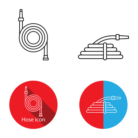 hose icon vector template illustration lgoo designのイラスト素材