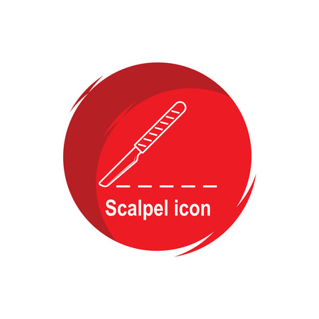scalpel icon vector template illustration logo designのイラスト素材