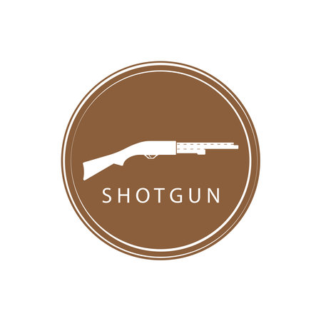 shotgun weapon icon vector template illustration logo designのイラスト素材
