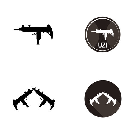uzi icon vector template illustration logo designのイラスト素材