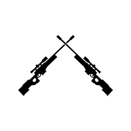 AWM weapon icon vector template illustration logo designのイラスト素材