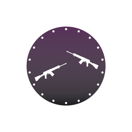 Firearms icon vector template illustration logo designのイラスト素材
