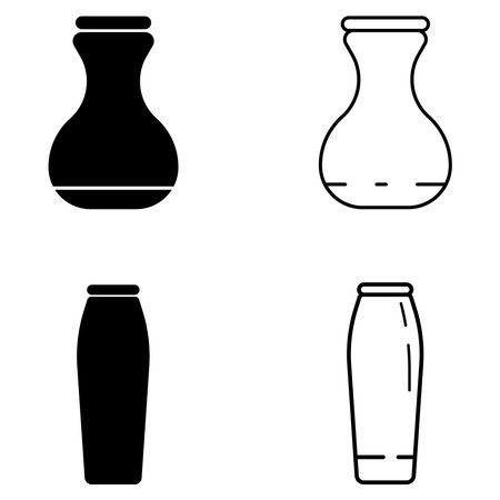 vase icon vector template illustration logo designのイラスト素材