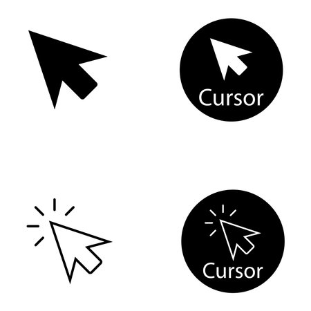 cursor icon vector template illustration logo design