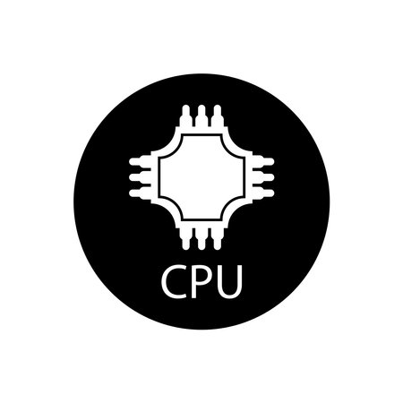 cpu icon vector template illutration logo designのイラスト素材