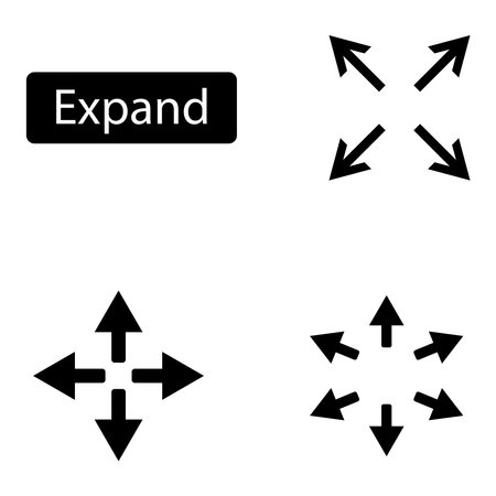 expand icons vector template illustration logo designのイラスト素材