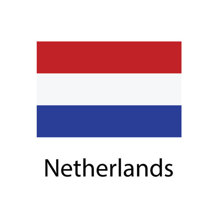 netherland flag icon vector template illustration logo designのイラスト素材