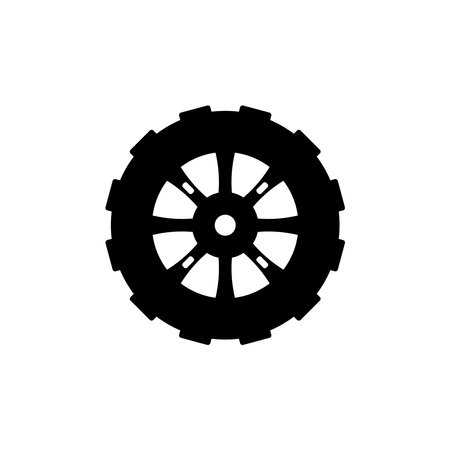 wheel icon vector template illustration logo designのイラスト素材