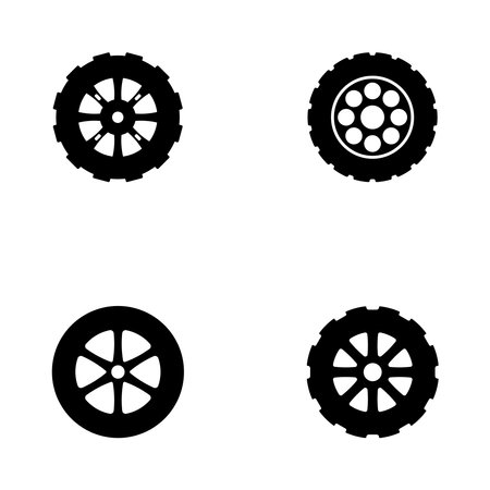 wheel icon vector template illustration logo designのイラスト素材