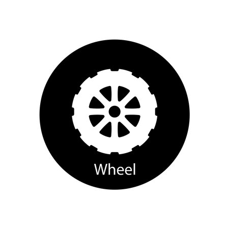 wheel icon vector template illustration logo designのイラスト素材