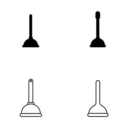 plunger icon vector template illustration logo designのイラスト素材