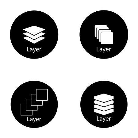 layer icon vector template illustration logo designのイラスト素材