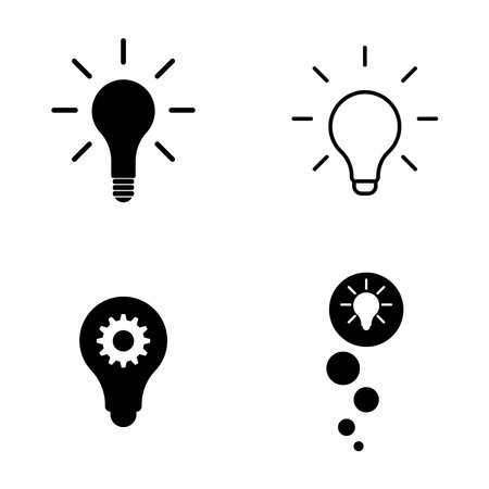 idea icon vector template illustration logo designのイラスト素材