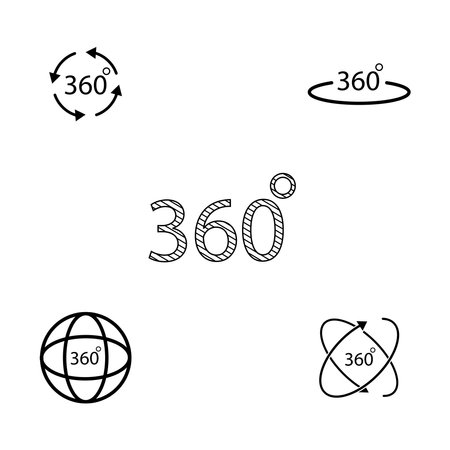 360 degree icon vector template illustration logo designのイラスト素材