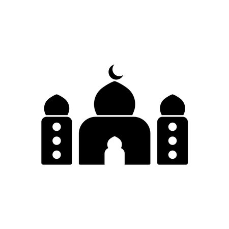 mosque icon vector template illustration logo designのイラスト素材