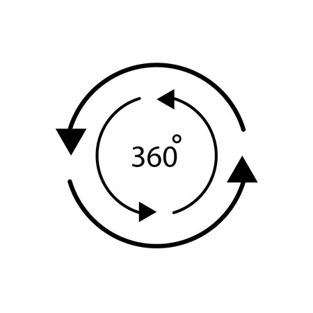 360 degree icon vector template illustration logo designのイラスト素材