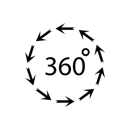 360 degree icon vector template illustration logo designのイラスト素材