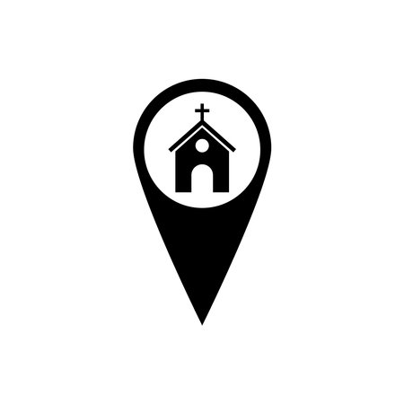 church icon vector template illustration logo designのイラスト素材