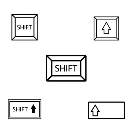 shift key icon vector template illustration logo design