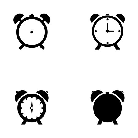 alarm clock icon vector template illustration logo designのイラスト素材
