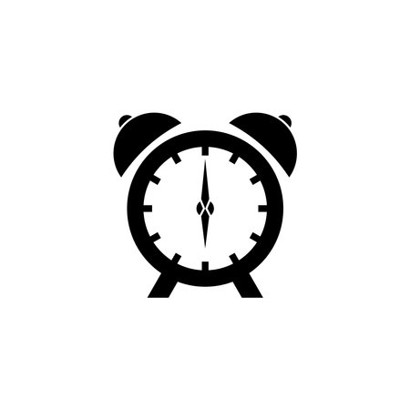 alarm clock icon vector template illustration logo designのイラスト素材