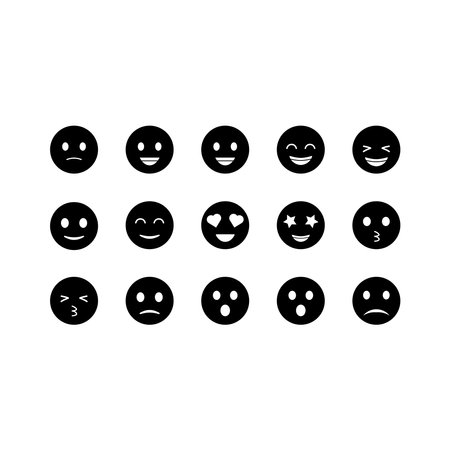 emoji icon vector template illustration designのイラスト素材