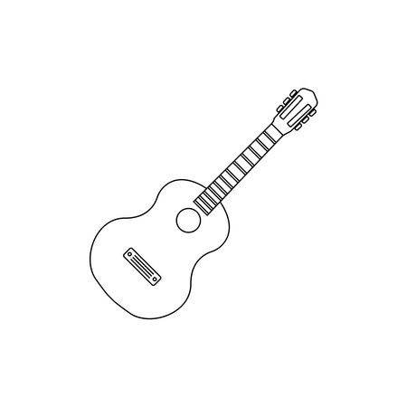 guitar icon vector template illustration logo designのイラスト素材