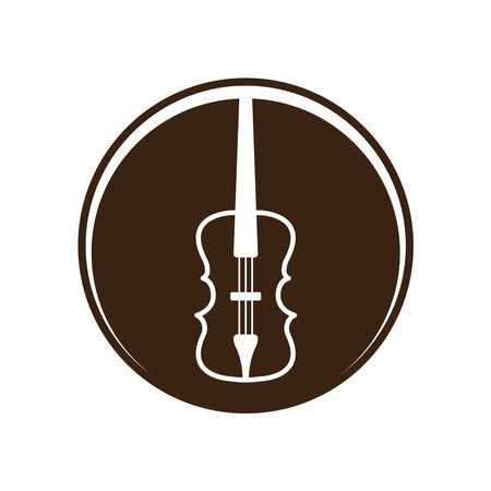 violin icon vector  template illustration logo designのイラスト素材