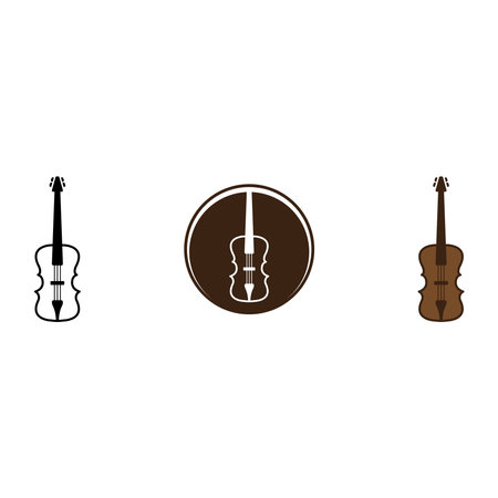 violin icon vector  template illustration logo designのイラスト素材