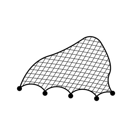 big fishing net icon vector template illustration logo designのイラスト素材