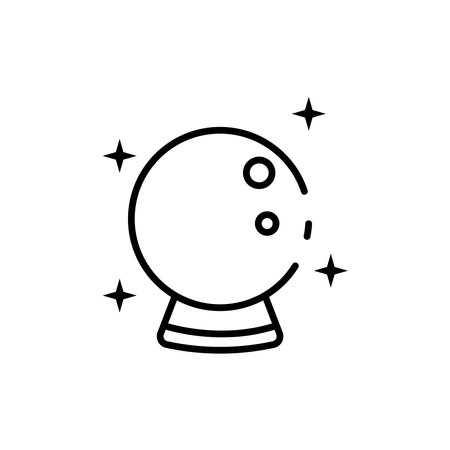 striped and beaded magic ball icon vector template illustration logo designのイラスト素材