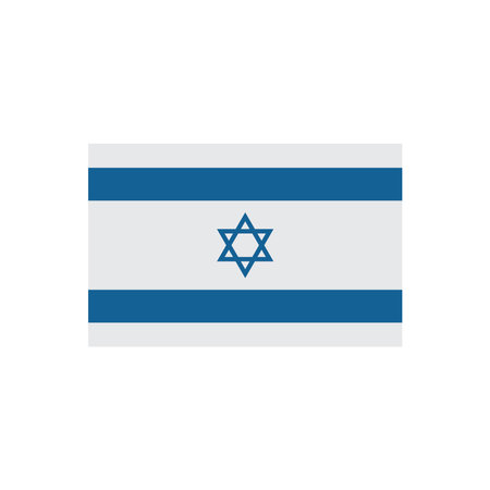 Israeli flag icon vector template illustration designのイラスト素材